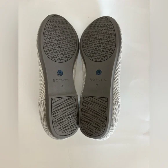 Rothy's Women's birdseye flax gray round toe Flats 7 - Picture 8 of 8